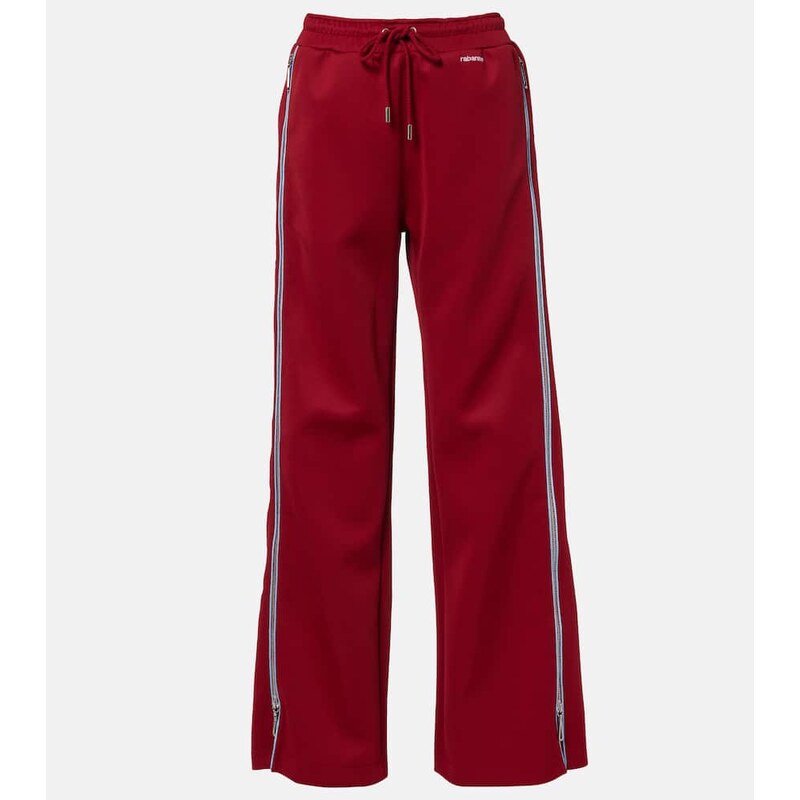 Rabanne Zip-up jersey track pants