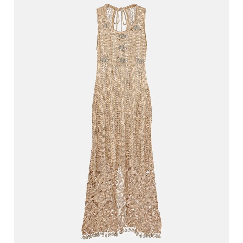 Rabanne Crochet embellished midi dress