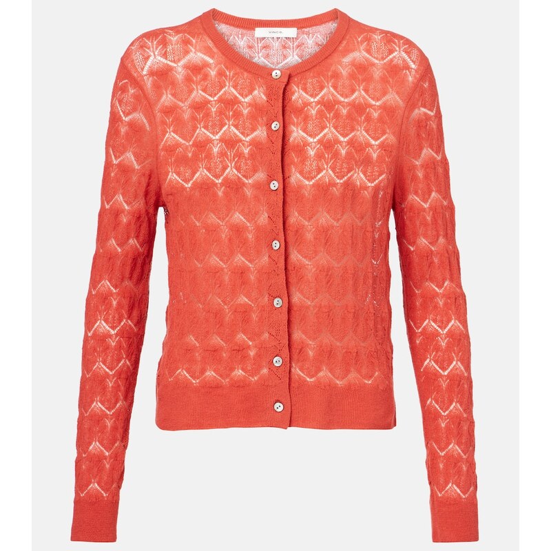 Vince Pointelle cotton cardigan