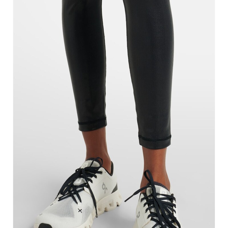 Adidas by Stella McCartney High-rise lamÃ leggings