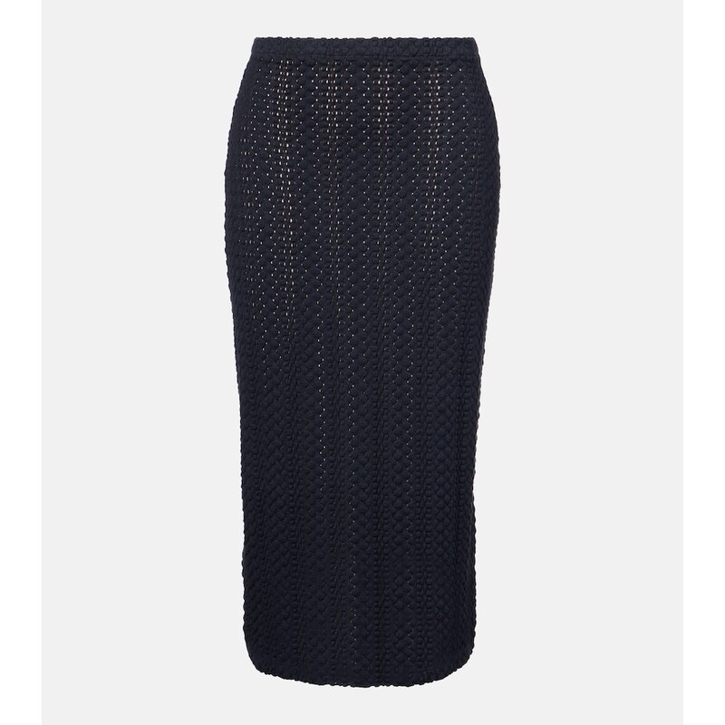 Vince Knitted cotton pencil skirt