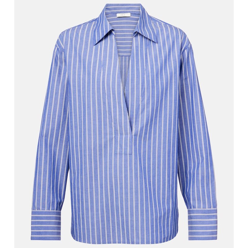 Vince Striped cotton polo shirt