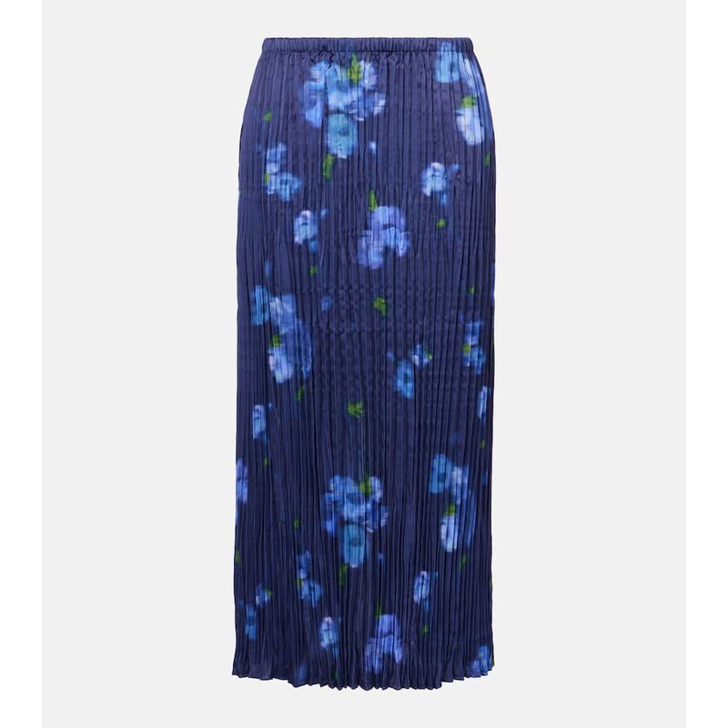 Vince Poppy Blur plissÃ midi skirt