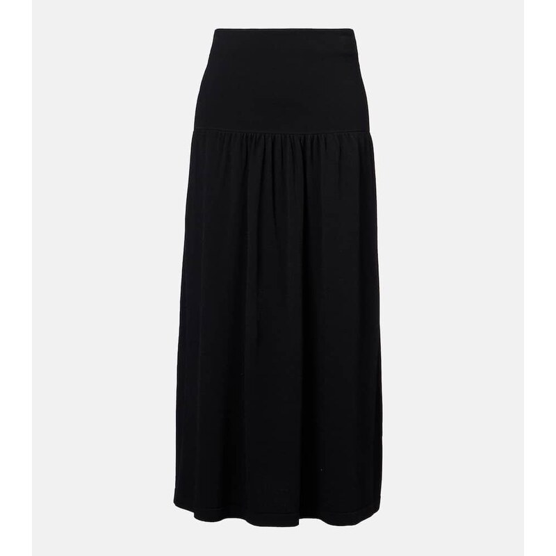 Vince Knitted high-rise midi skirt