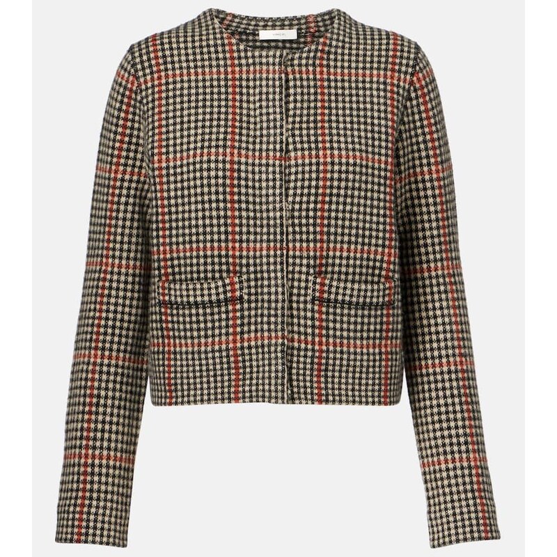 Vince Checked wool cardigan