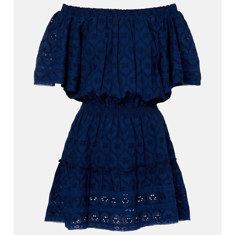 Melissa Odabash Micha broderie anglaise cotton minidress