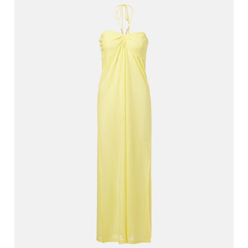 Melissa Odabash Mila semi-sheer halterneck maxi dress