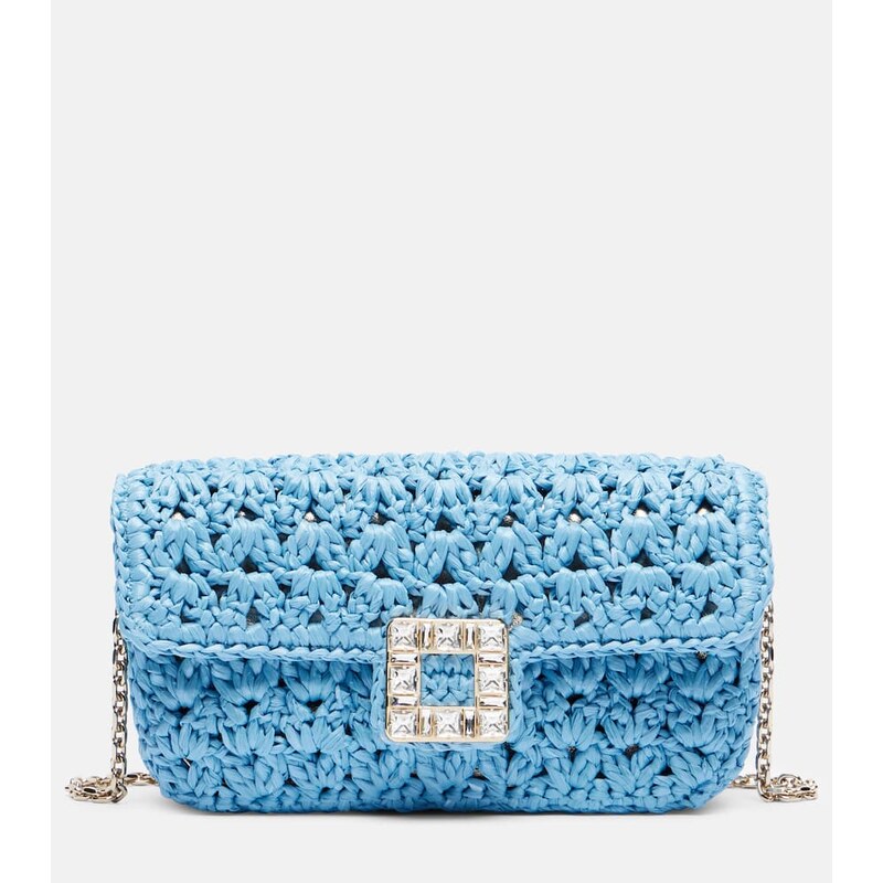 Roger Vivier Jeu De Fille raffia shoulder bag