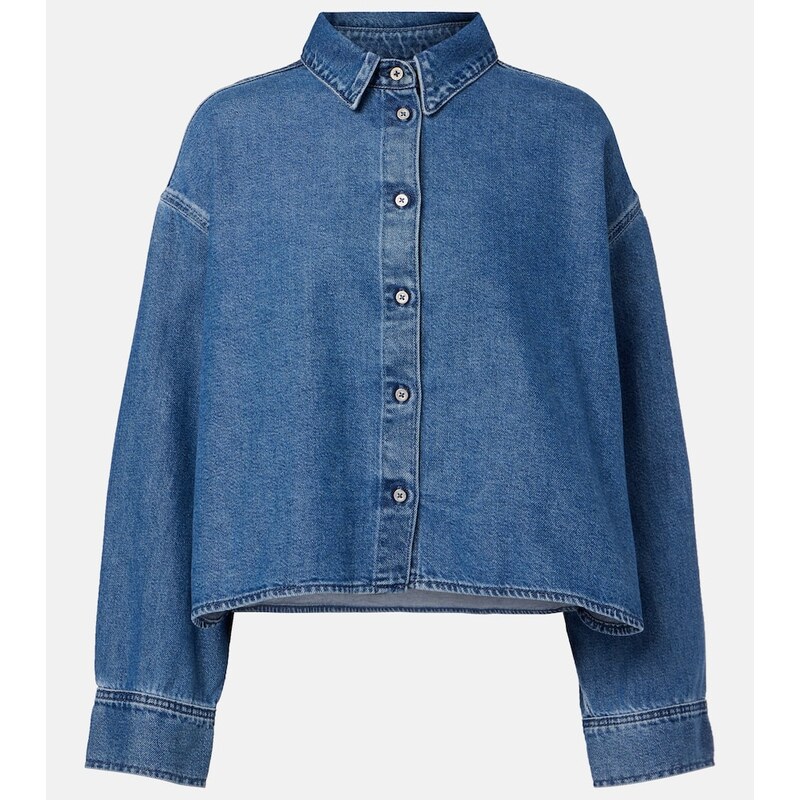 7 For All Mankind Nina cropped denim shirt