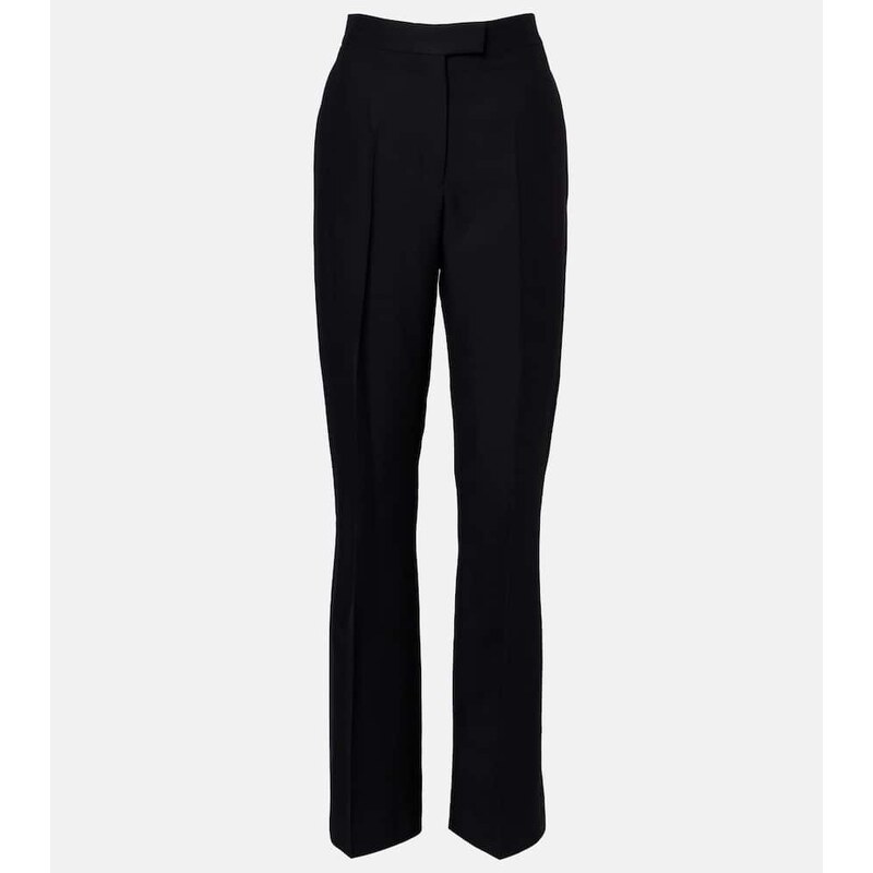 Ferragamo High-rise faille straight pants