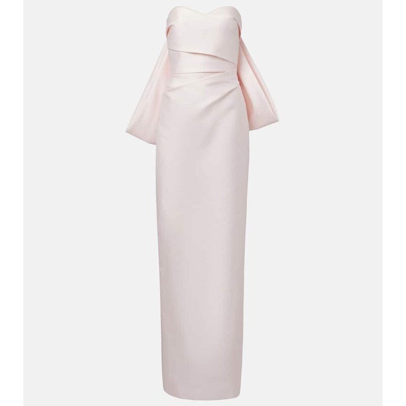 Monique Lhuillier Bow-detail satin gown