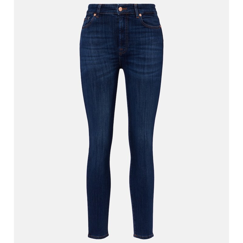 7 For All Mankind Aubrey high-rise cropped skinny jeans