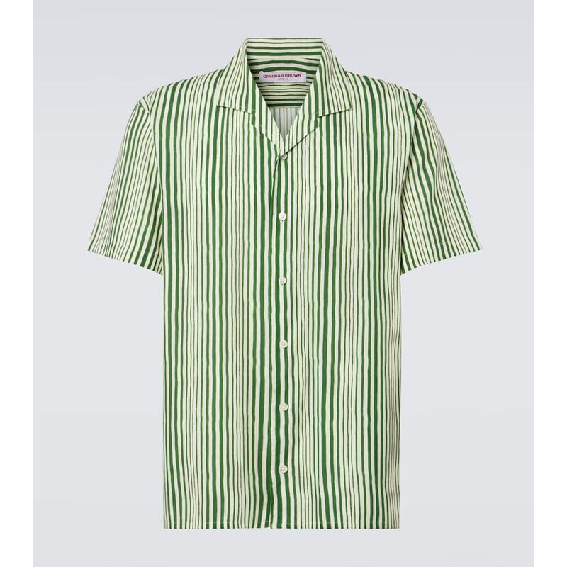 Orlebar Brown Hibbert striped bowling shirt