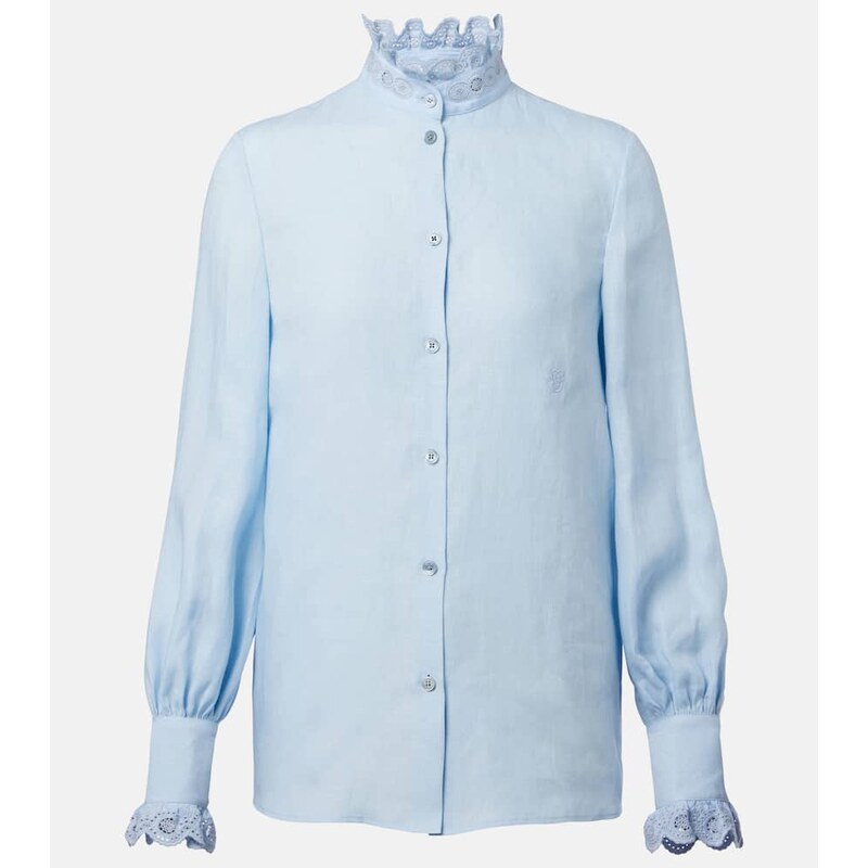 Valentino Broderie anglaise linen blouse