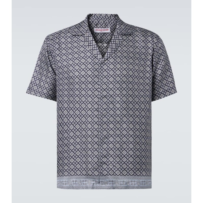 Orlebar Brown Maitan printed silk blowing shirt