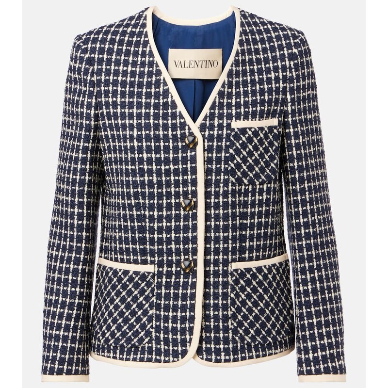 Valentino Wool and cotton-blend bouclÃ jacket