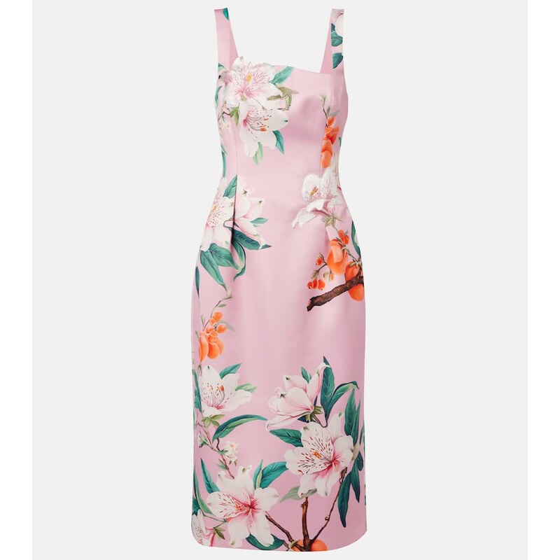 Leo Lin Larissa floral satin midi dress