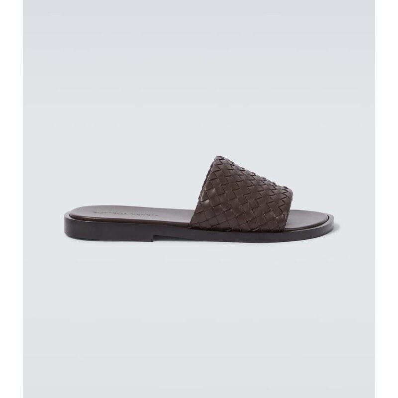 Bottega Veneta Elio Intrecciato leather slides