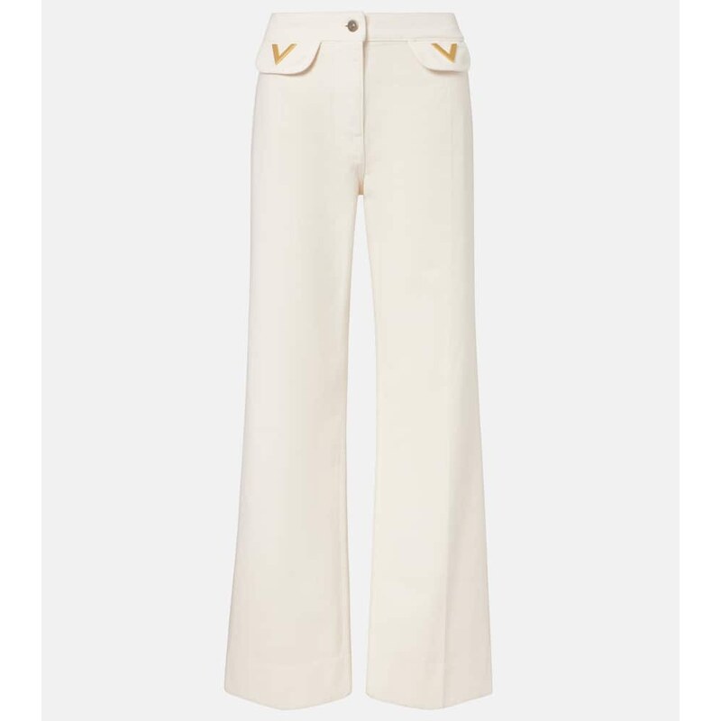 Valentino VGold mid-rise wide-leg jeans