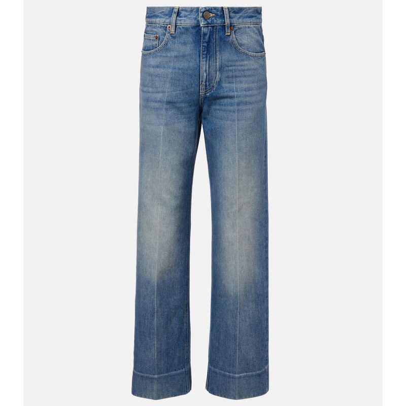 Valentino Faded wide-leg jeans