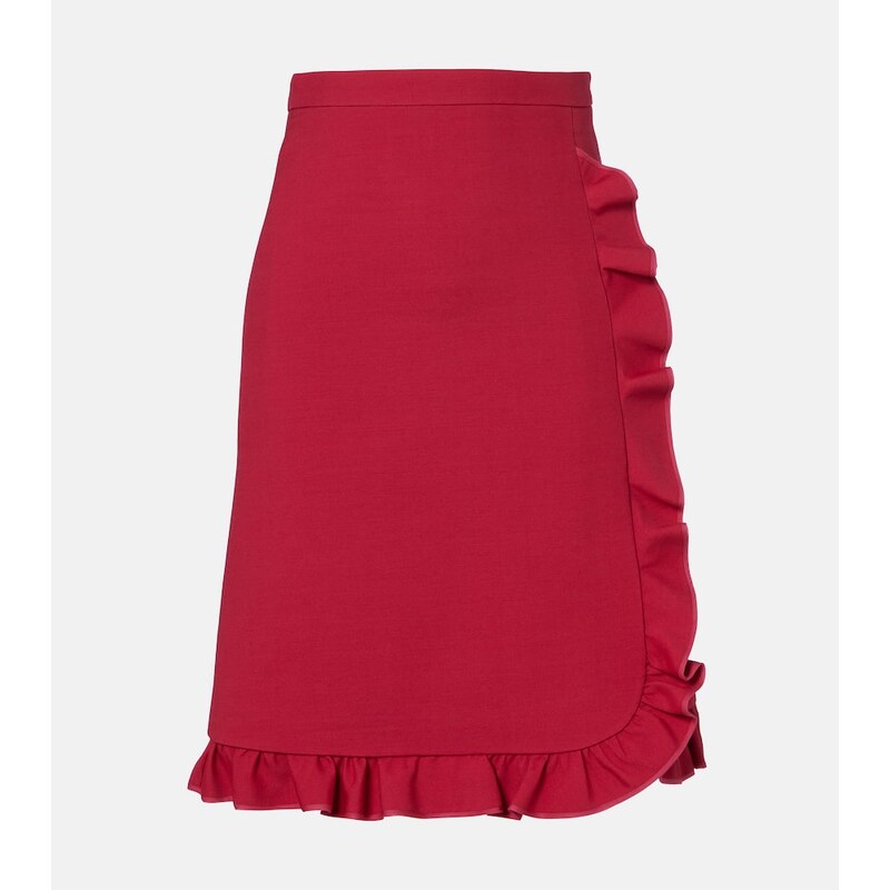 Valentino Crepe Couture ruffled miniskirt