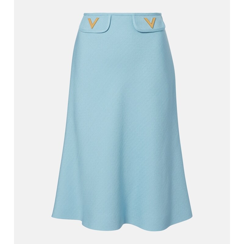 Valentino VLogo canvas midi skirt