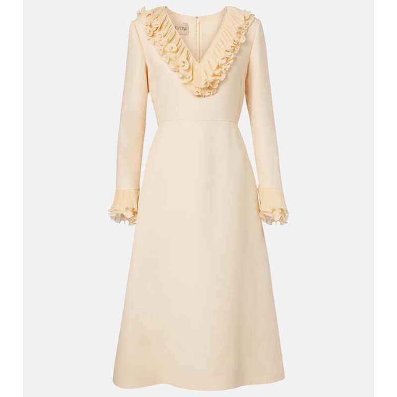 Valentino Crepe Couture ruffled midi dress