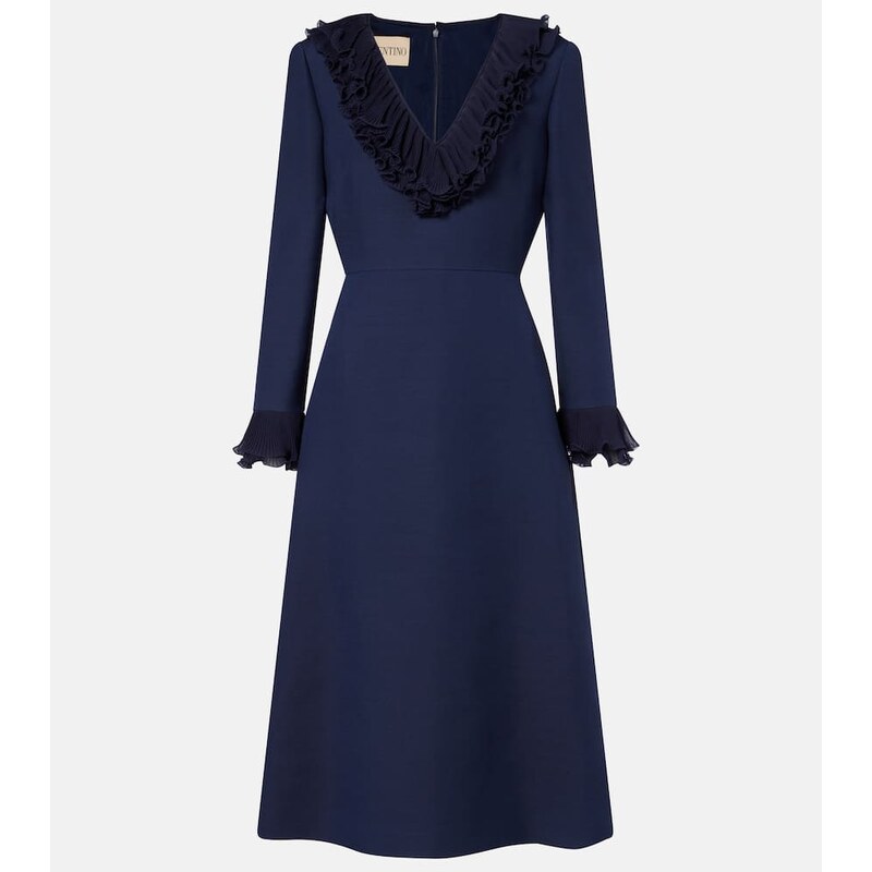 Valentino Crepe Couture bow-detail midi dress