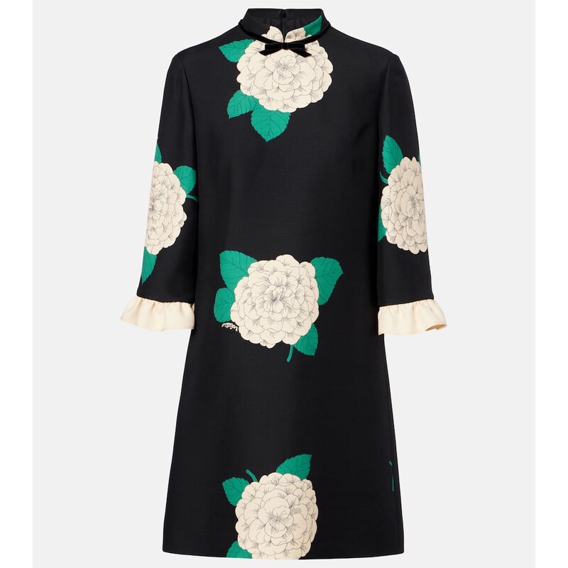 Valentino Crepe Couture floral minidress