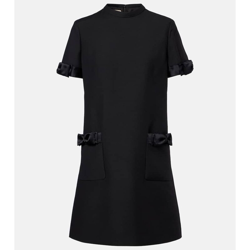 Valentino Crepe Couture bow-detail minidress