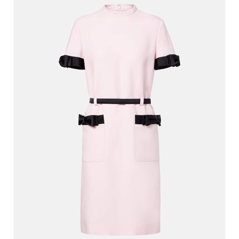 Valentino Crepe Couture bow-detail minidress