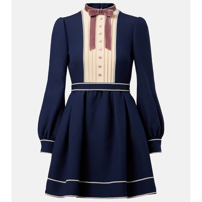 Valentino Crepe Couture bow-detail minidress