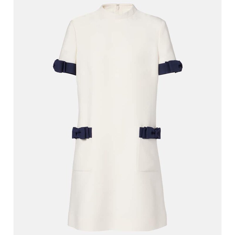 Valentino Crepe Couture bow-detail minidress