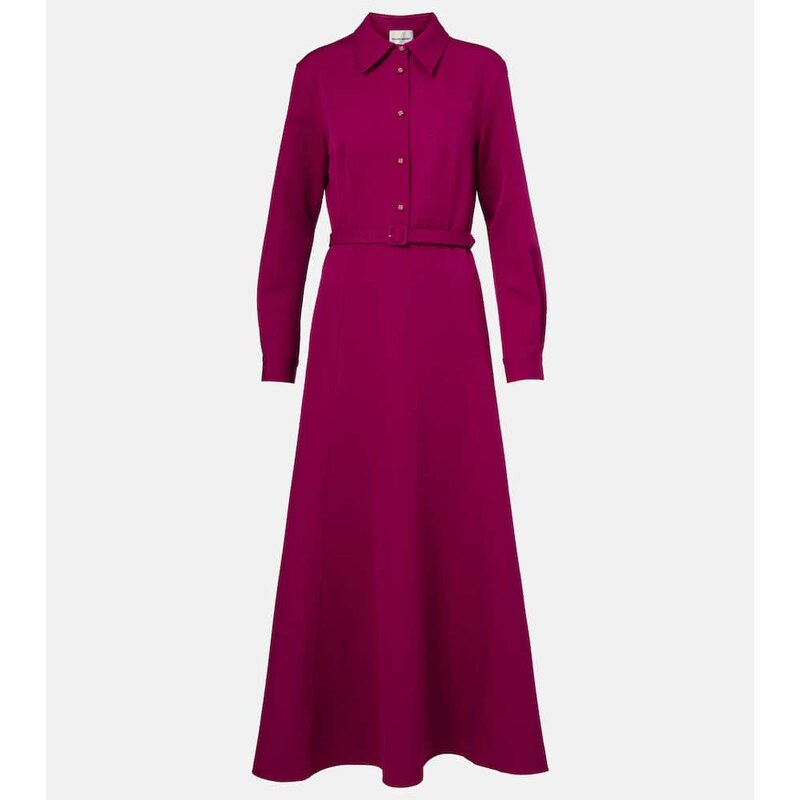 Roland Mouret Belted crÃªpe shirt dress