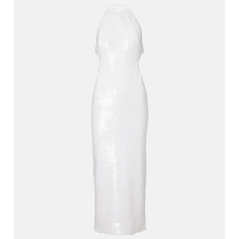 The New Arrivals Ilkyaz Ozel Cindy sequined halterneck midi