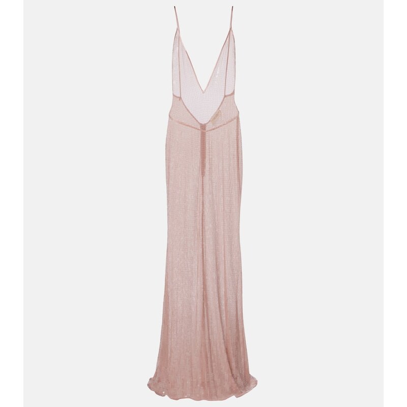 The New Arrivals Ilkyaz Ozel Claudie sequined sheer gown