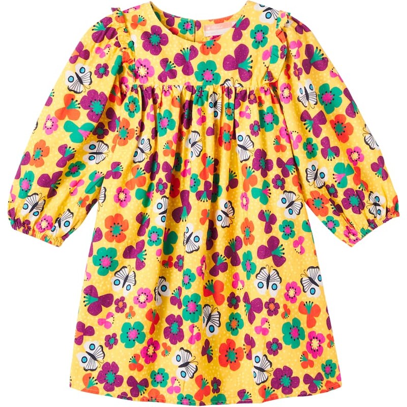 Fábula Printed ruffle-trimmed cotton dress