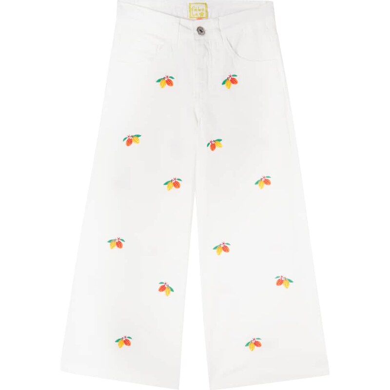 Fábula Embroidered cotton-blend twill pants