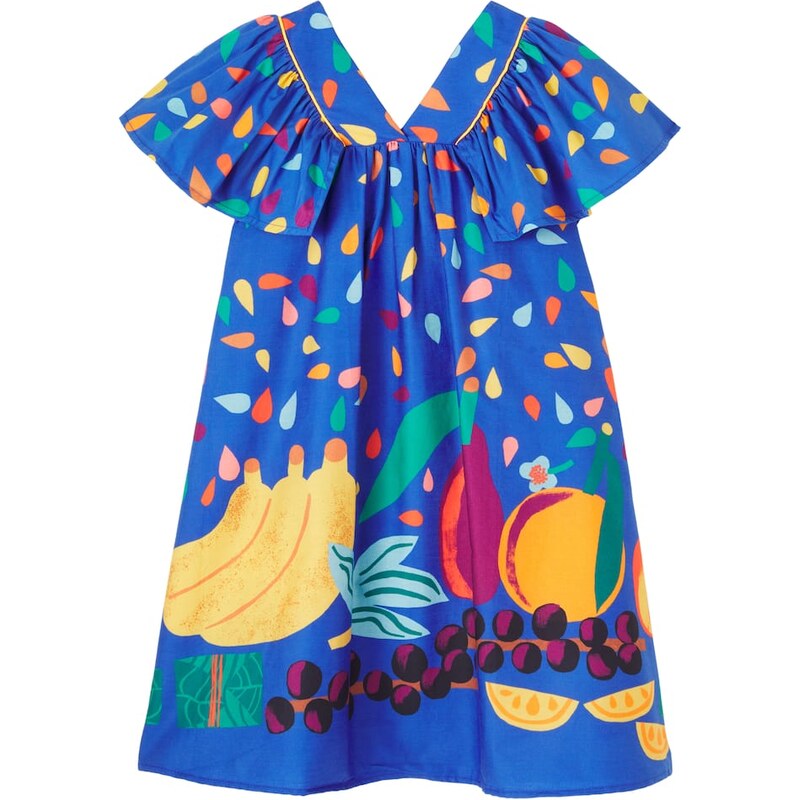 Fábula Printed ruffled cotton dress