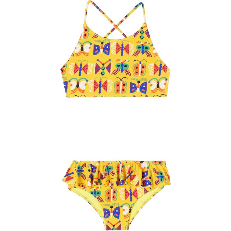 Fábula Printed ruffle-trimmed bikini