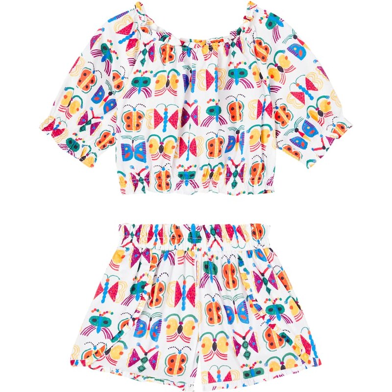 Fábula Borbo Cosmo cotton top and shorts set
