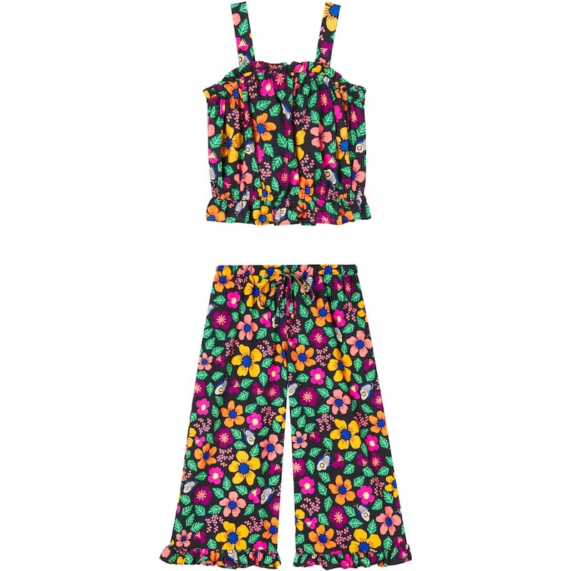 Fábula Frescor floral cotton top and pants set