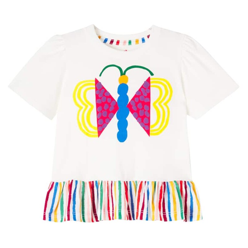 Fábula Silk Borboiris printed cotton top