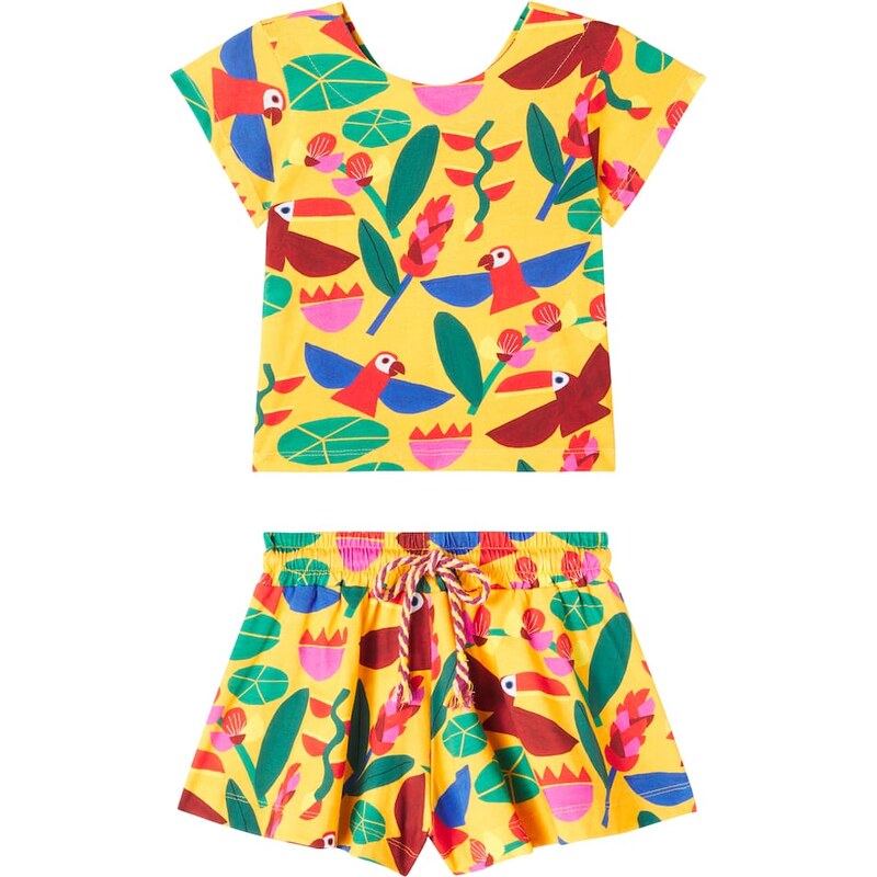 Fábula Cotton jersey T-shirt and shorts set
