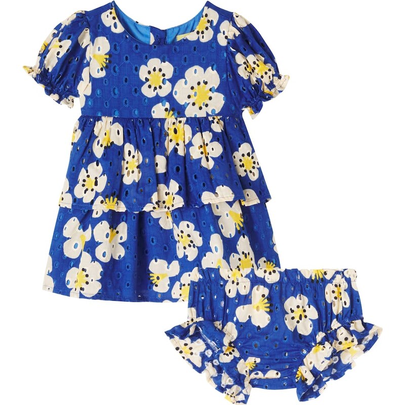 Fábula Baby cotton dress and bloomers set