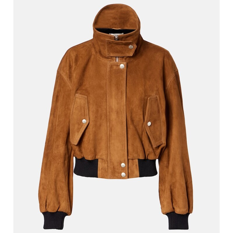 Nour Hammour Briar suede bomber jacket