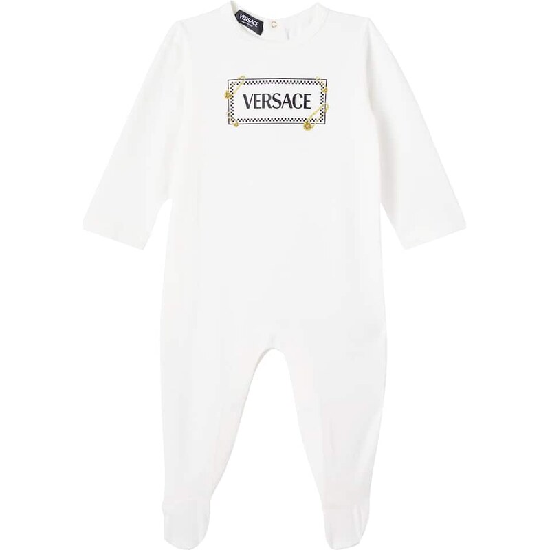 Versace Kids Baby logo cotton-blend jersey onesie