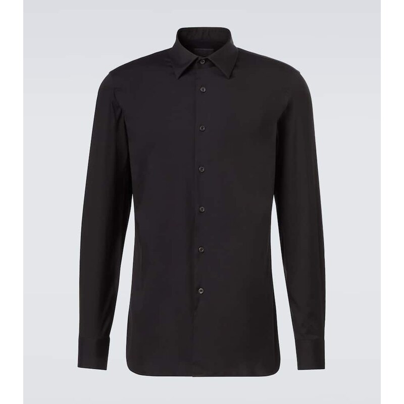 Prada Cotton-blend košile v černé barvě