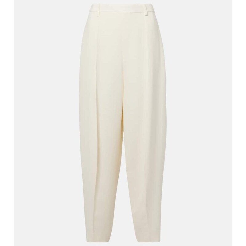 Loro Piana Bob linen crÃªpe tapered pants