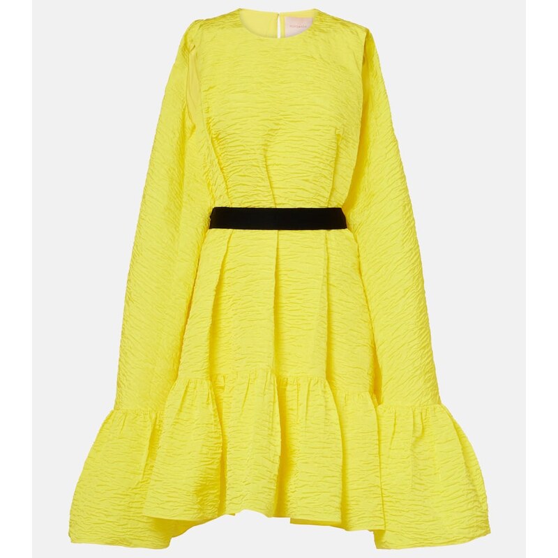 Roksanda Elia caped ruffled cloque minidress